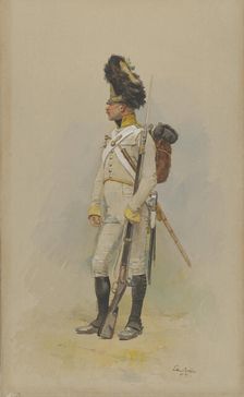 A Standing Grenadier of the Municipal Guard, 1891. Creator: Jean Baptiste Edouard Detaille