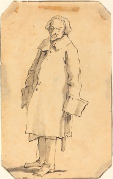 A Standing Man Wearing a Great Coat and Boots. Creator: Giovanni Battista Tiepolo