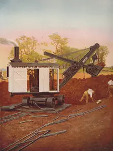 A Steam Excavator at Work on the Edgware Tube Extension 1926