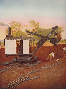 A Steam Excavator at Work on the Edgware Tube Extension 1926