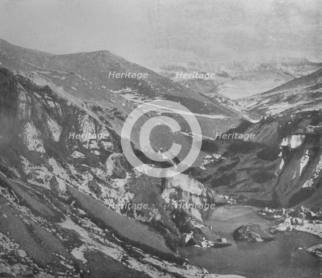 'A Steep Gully Cut By The Alph River Through The Koettlitz Glacier', c1911, (1913). Artist: Frank Debenham.