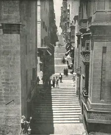 A steep street in Valletta, Malta, 1895. Creator: W & S Ltd