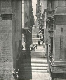 A steep street in Valletta, Malta, 1895. Creator: W & S Ltd