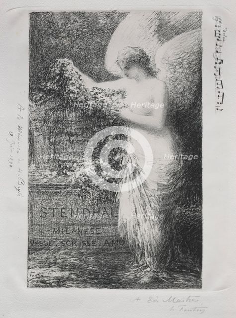 À Stendhal, 1892. Creator: Henri Fantin-Latour (French, 1836-1904).