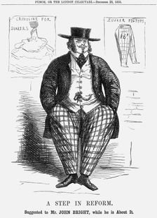 A Step in Reform. Suggested to Mr. John Bright, while he is About It 1858. Creator: Unknown