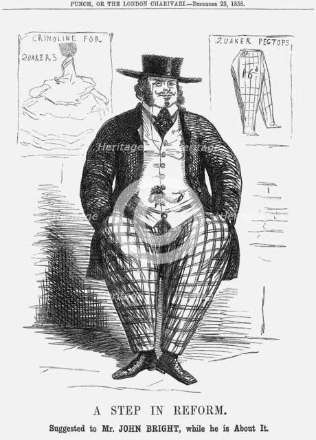 'A Step in Reform. Suggested to Mr. John Bright, while he is About It', 1858. Artist: Unknown