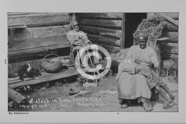 A stitch in time saves nine, 1902. Creator: Unknown.