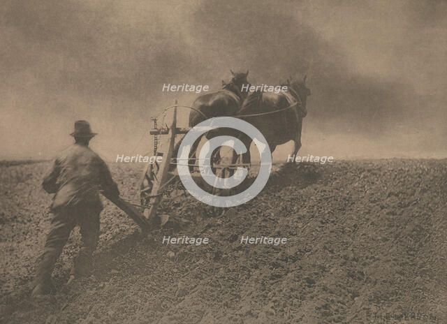 A Stiff Pull, 1880s, printed 1887., 1880s, printed 1887. Creator: Dr Peter Henry Emerson.