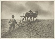 A Stiff Pull, (Suffolk), c. 1883/87, printed 1888. Creator: Peter Henry Emerson