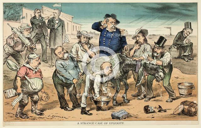 A Strange Case of Epizooty, from Puck, n.d. Creator: Joseph Keppler.