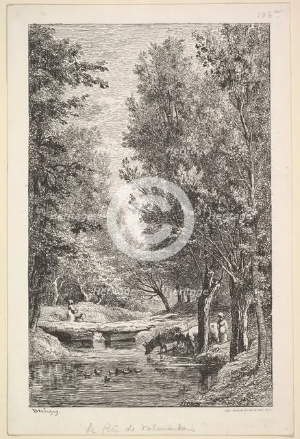 A Stream in the Mondois Valley, 1835-78. Creator: Charles Francois Daubigny.