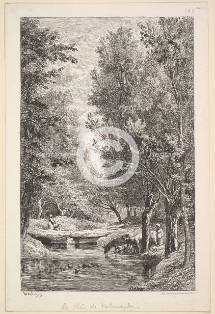A Stream in the Mondois Valley, 1835-78. Creator: Charles Francois Daubigny.