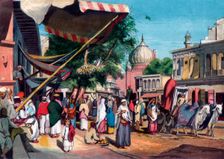 A street at the back of Jami Masjid, Delhi, India, 1857.Artist: William Carpenter