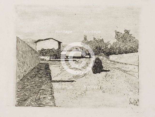 A Street, c.1888. Creator: Giovanni Fattori.
