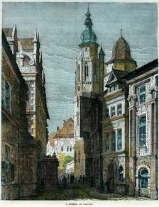 A street in Coburg, Bavaria, Germany, c1880