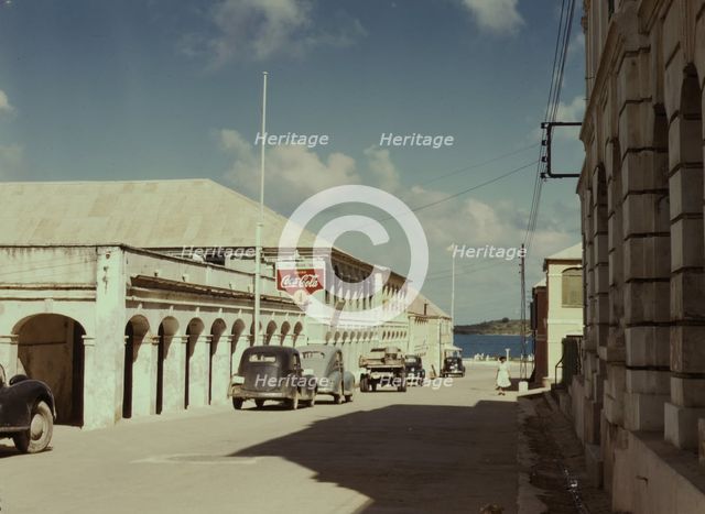 A street in a town of the Virgin Islands, Christiansted, Saint Croix, 1941. Creator: Jack Delano.