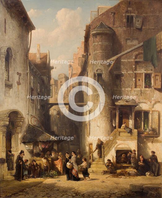 A street in Amsterdam's Jewish quarter, 1851.