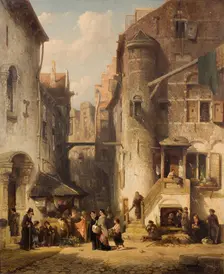A street in Amsterdam's Jewish quarter, 1851
