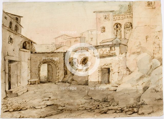 A street in an Italian city. Creator: Robert Wilhelm Ekman.