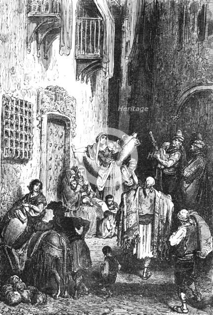 'A Street in Albacete; An Autumn Tour in Andalusia', 1875. Creator: Gustave Doré.