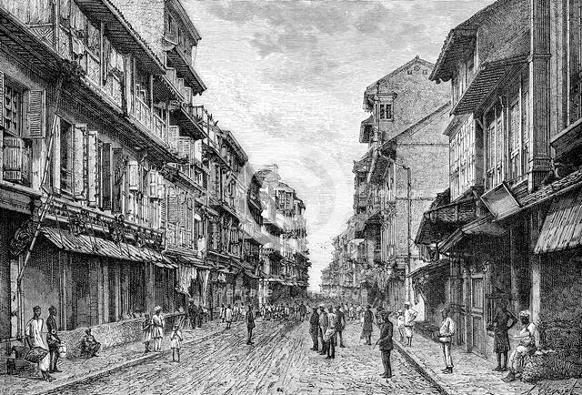 A street in Bombay, India, 1895. Artist: Unknown