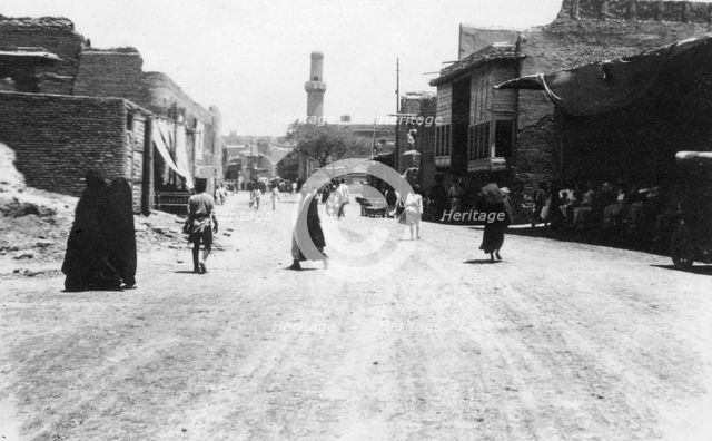 A street in Baghdad, Mesopotamia, WWI, 1918. Artist: Unknown