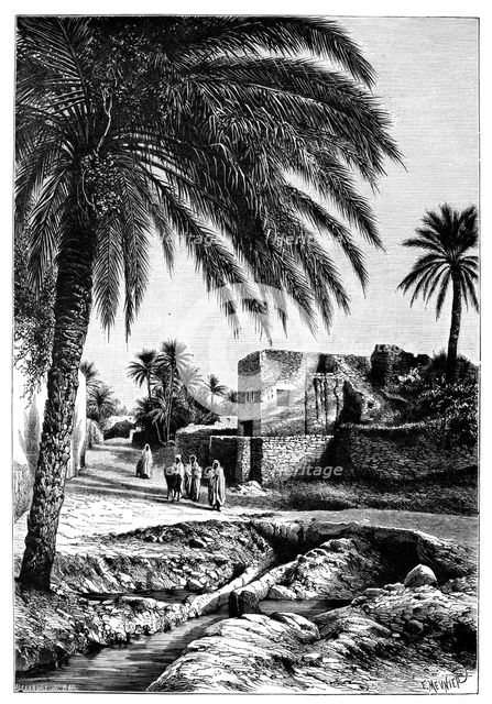 A street in  Biskra, Algeria, 1895.Artist: Meunier