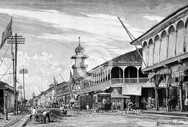 A street in Guayaquil, Ecuador, 1895. Artist: Unknown