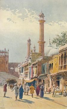 A Street in Delhi - Looking Towards the Jumma Musjid c1880 (1905). Creator: Alexander Henry Hallam Murray