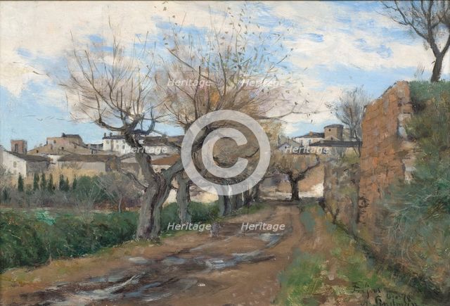 A Street in Fréjus, 1878. Creator: Knut Axel Lindman.