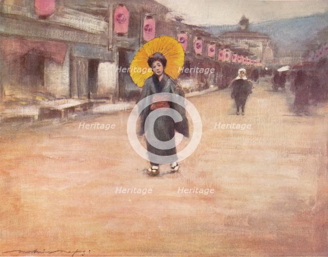'A Street in Kioto', c1887, (1901). Artist: Mortimer L Menpes.