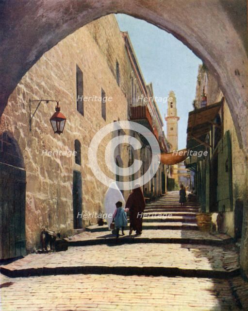 A street in Jerusalem, Israel, 1926. Artist: Unknown