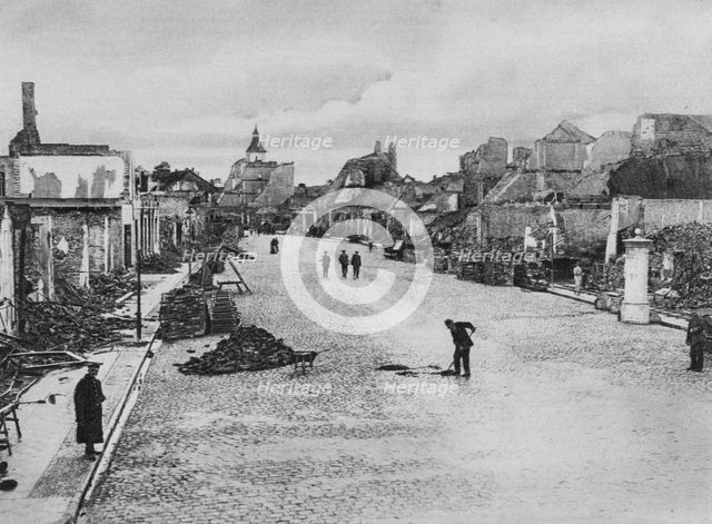 A street in Ortelsburg, Eastern Prussia, World War I, August 1915. Artist: Unknown