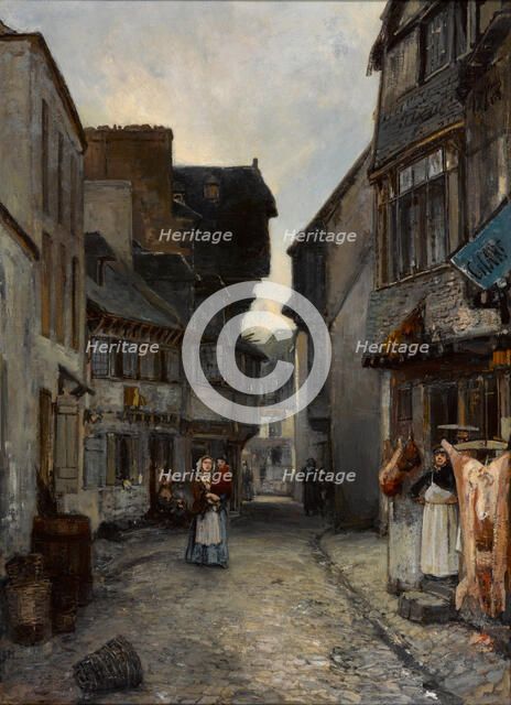 A street in Landerneau, 1851. Artist: Jongkind, Johan Barthold (1819-1891)