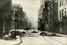 A Street in Lille (1919). Creator: Unknown