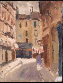 A street in Nantes 1920-1930. Creator: Christopher Wood