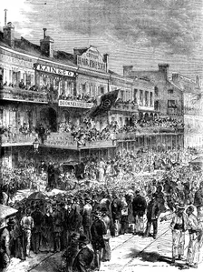 A street in New Orleans on election day, 1860 (c1880)