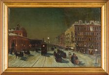 A Street in Saint Petersburg, . Creator: Klever; Juli Julievich (Julius) von; the Elder (1850-1924)