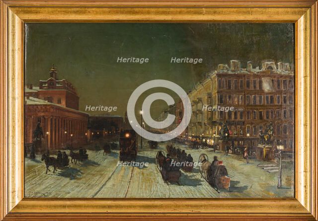 A Street in Saint Petersburg, . Creator: Klever; Juli Julievich (Julius) von; the Elder (1850-1924).