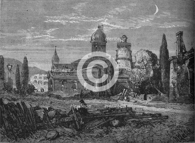 'A Street in Sebastopol after the Siege', c1880. Artist: Richard Principal Leitch.