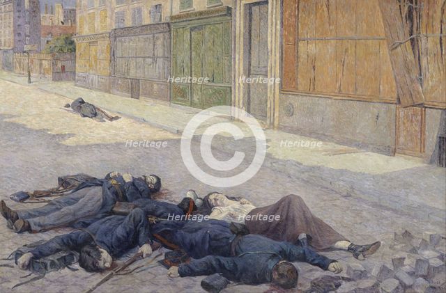 A Street in Paris in May 1871, 1903-1905. Artist: Luce, Maximilien (1858-1941)
