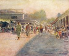 A Street in Peshawur, 1905. Artist: Mortimer Luddington Menpes