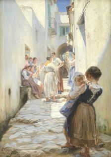 A Street in Torello, Italy, 1890. Creator: Peder Severin Kroyer