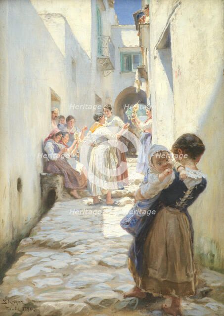 A Street in Torello, Italy, 1890. Creator: Peder Severin Kroyer.