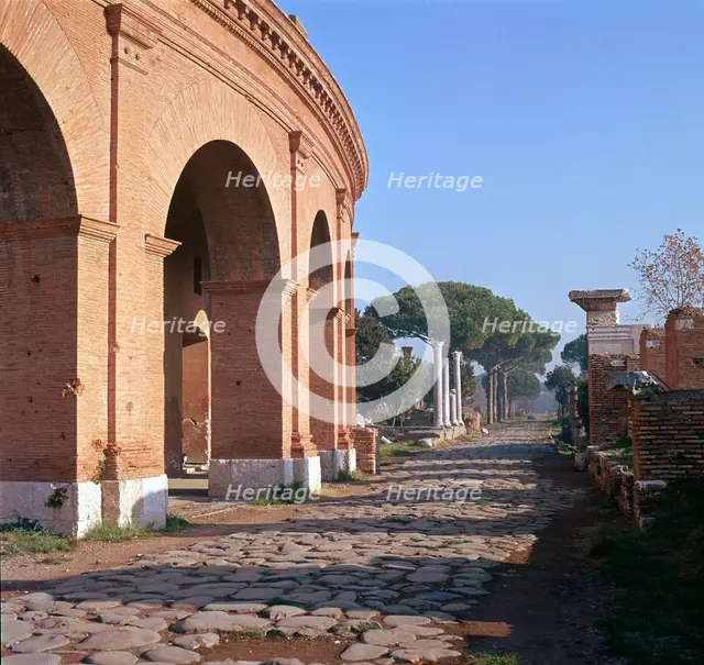 A street in the Roman port of Ostia, 1st century. Artist: Unknown