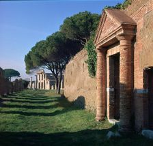 A street in the Roman port of Ostia