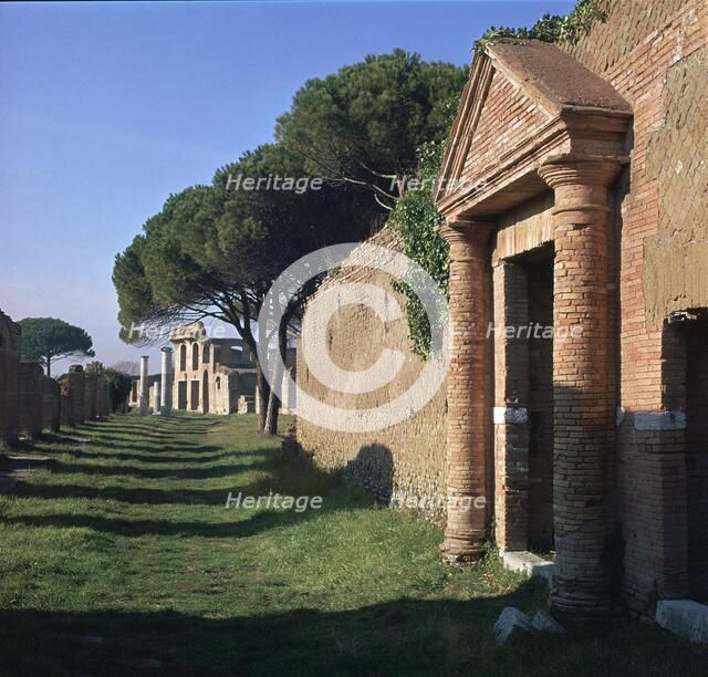 A street in the Roman port of Ostia. Artist: Unknown