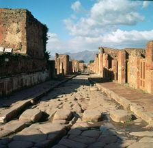 A street in the Roman town of Pompeii, 1st century. Creator: Unknown