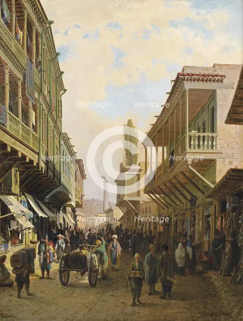 A street in Tiflis. Artist: Vereshchagin, Pyotr Petrovich (1836-1886)