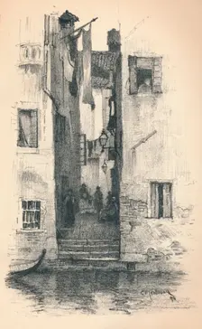 A Street in Venice 1895. Artist: Charles Edward Holloway